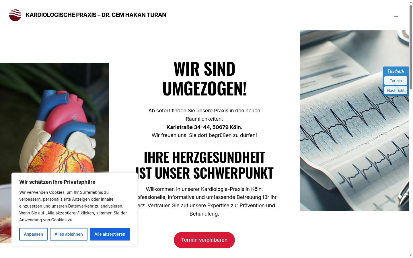 Skärmbild av samtyckesbannern som visades före någon interaktion