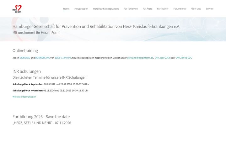 Screenshot of herzinform.de