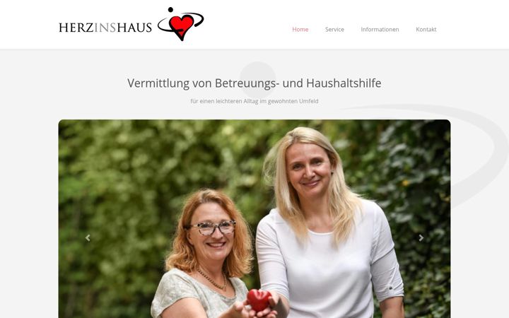Screenshot of herzinshaus.de