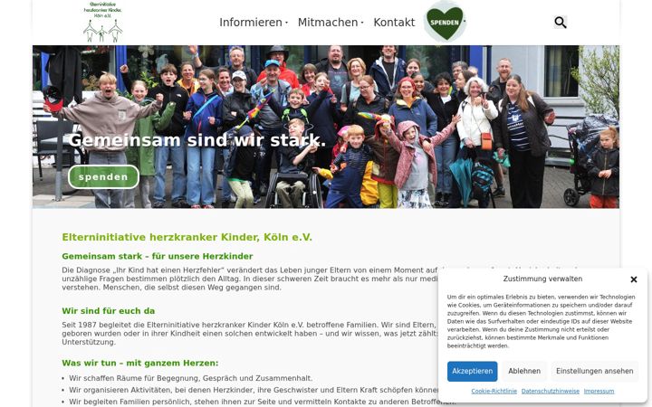 Screenshot of herzkranke-kinder-koeln.de