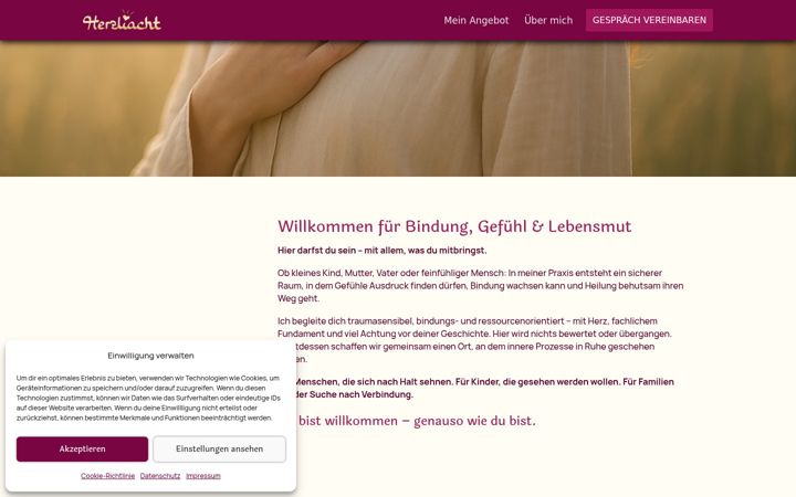 Screenshot of herzliacht.de
