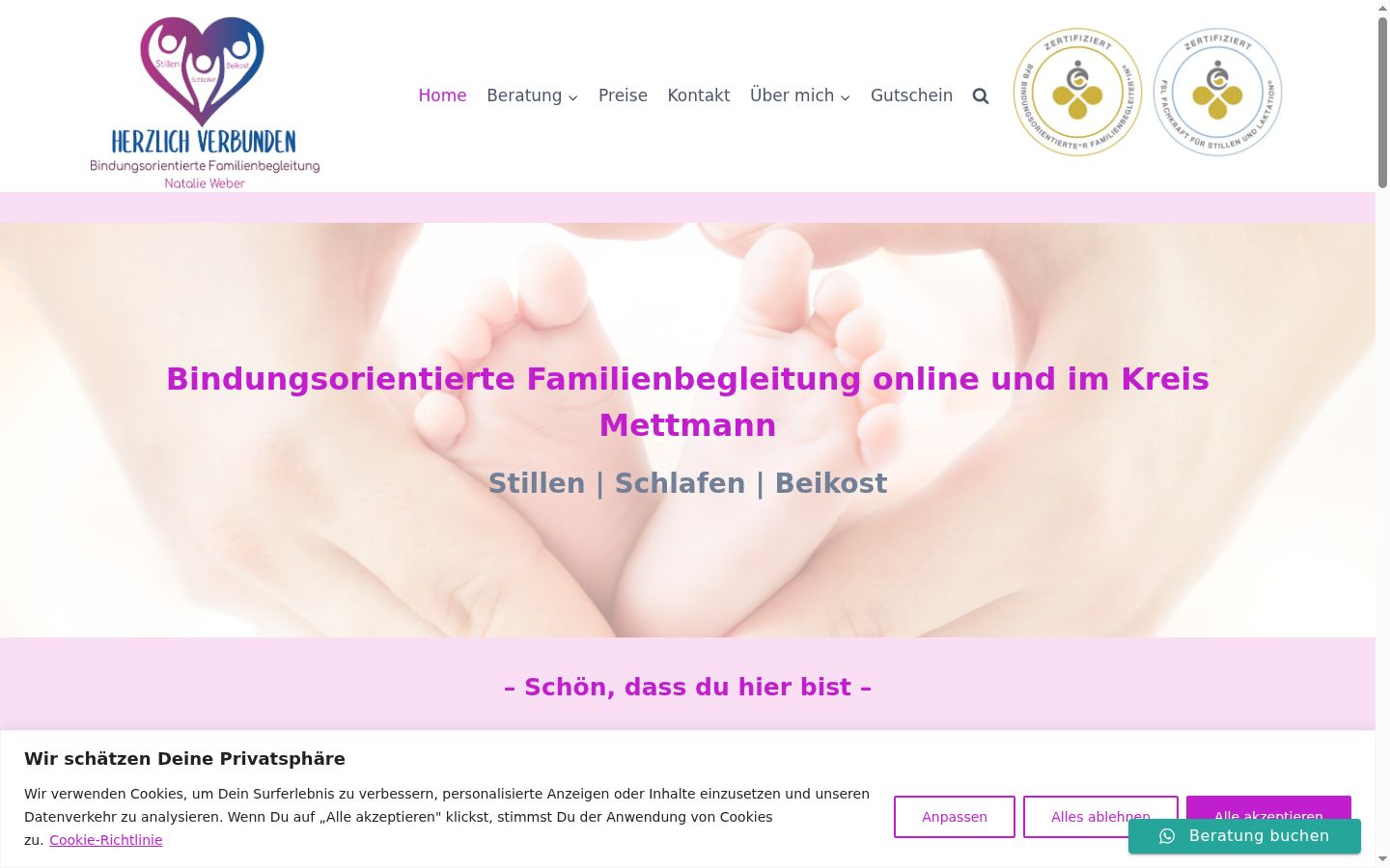 Screenshot van de toestemmingsbanner zoals getoond vóór enige interactie