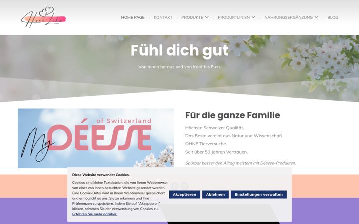 Screenshot of herzlike-vit.ch
