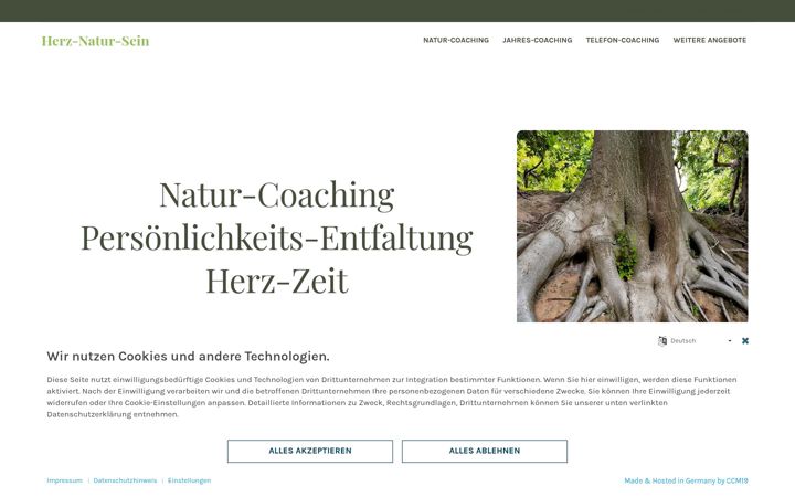 Screenshot of herznatursein.de