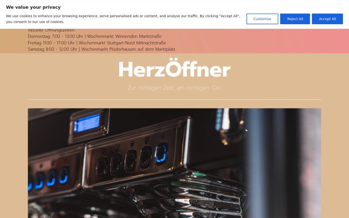 Screenshot of herzoeffner.net