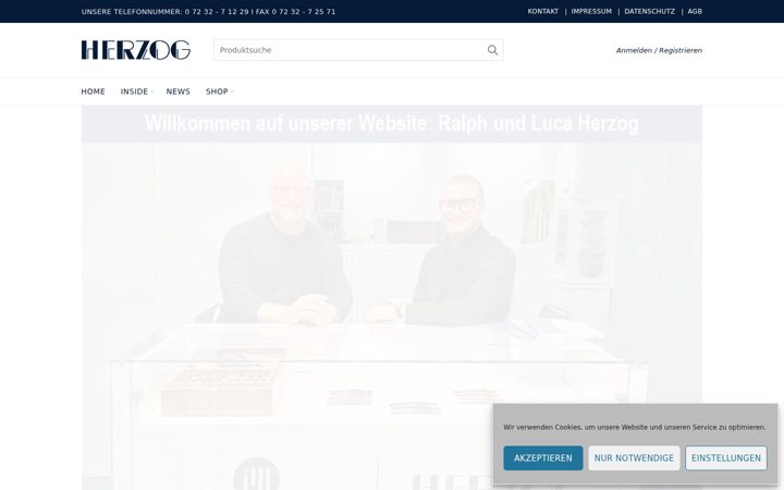 Screenshot of herzog-uhrarmbaender.de