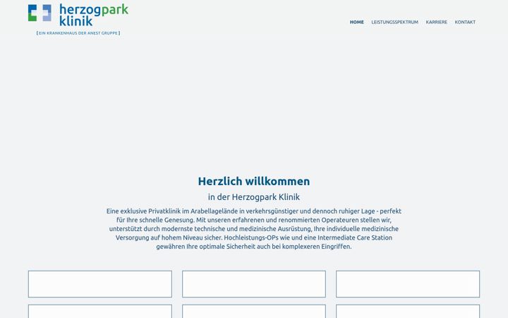 Screenshot of herzogparkklinik.de