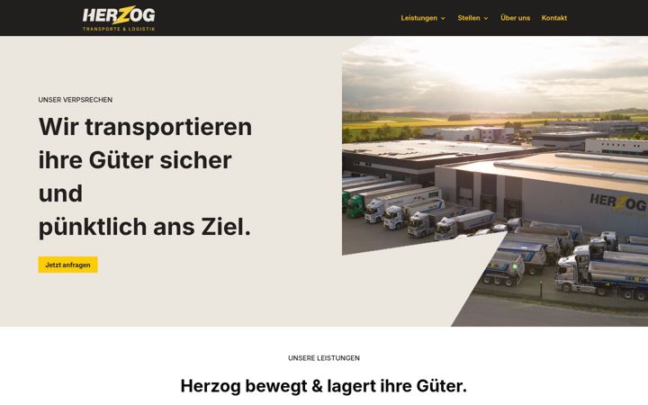 Screenshot of herzogtransporte.de