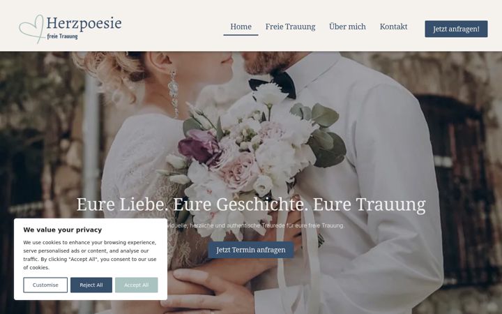 Screenshot of herzpoesie-traureden.de