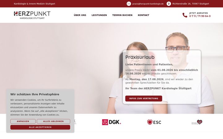 Screenshot of herzpunkt-kardiologie.de