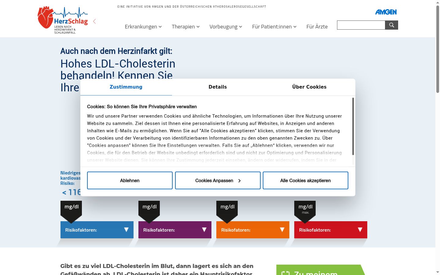 Skärmbild av samtyckesbannern som visades före någon interaktion