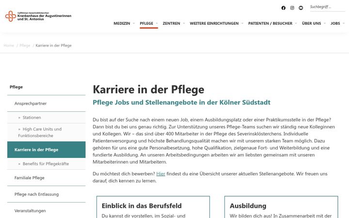Screenshot of herzstueck-der-klinik.de