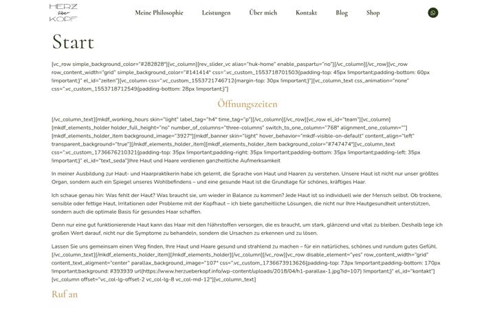 Screenshot of herzueberkopf.info