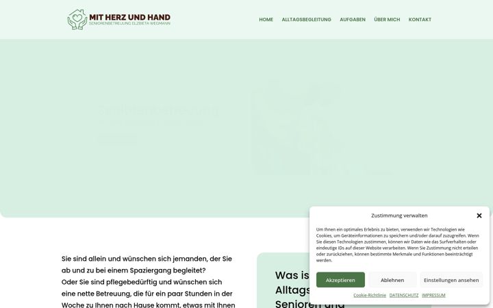 Screenshot of herzundhand.ms