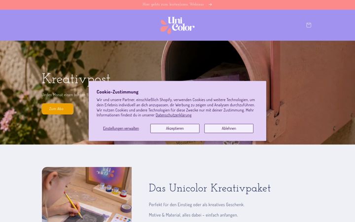 Screenshot von herzundkunst.de