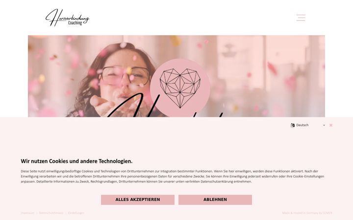 Screenshot of herzverbindung-coaching.de