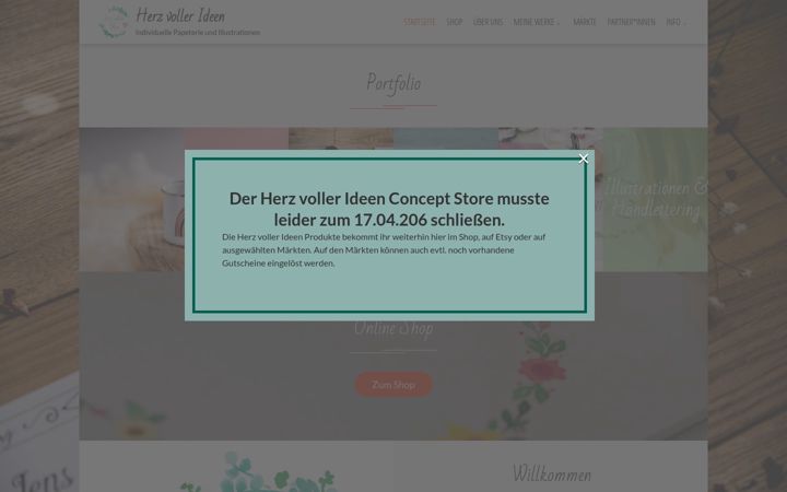 Screenshot of herzvollerideen.de