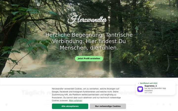Screenshot of herzwandler.net