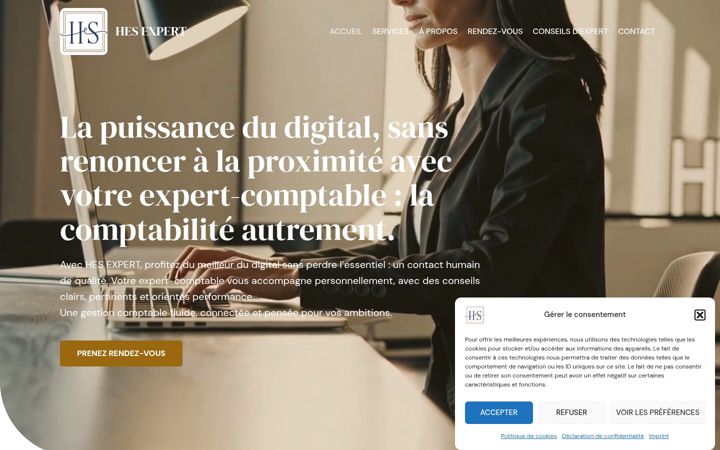 Screenshot of hes-expert.fr