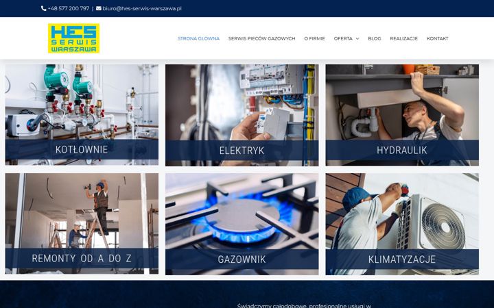 Screenshot of hes-serwis-warszawa.pl