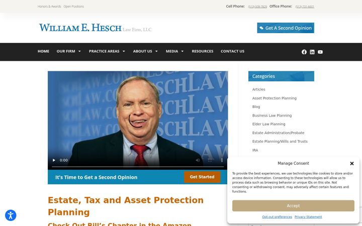 Screenshot of heschlaw.com