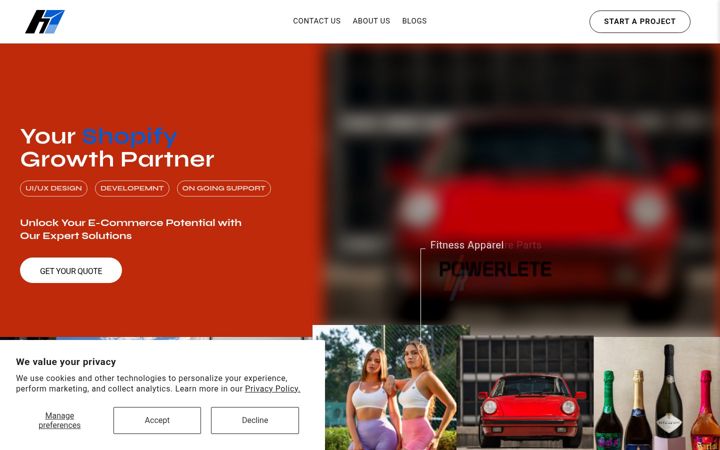 Screenshot of heseven.com