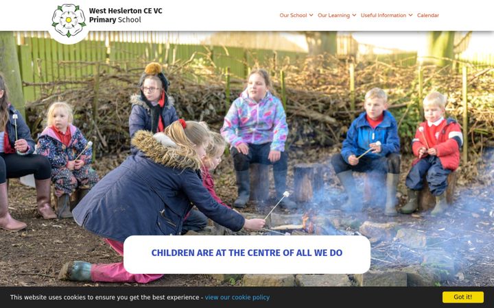Screenshot of heslerton.n-yorks.sch.uk
