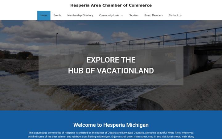 Screenshot of hesperiachamberofcommerce.com