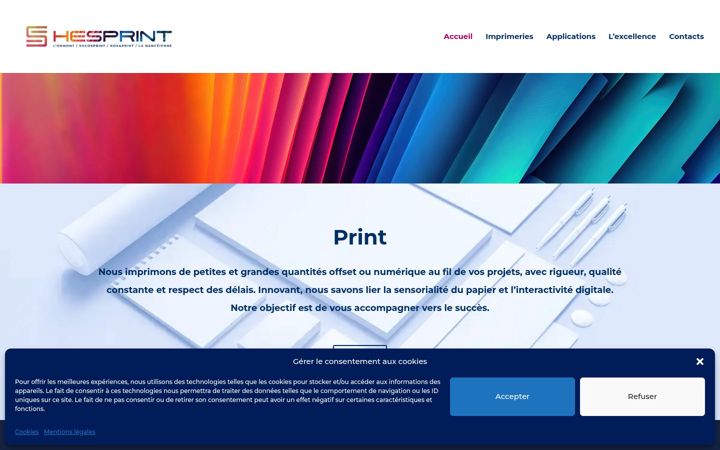 Screenshot of hesprint.fr
