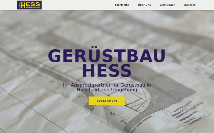 Screenshot of hess-geruestbau.de