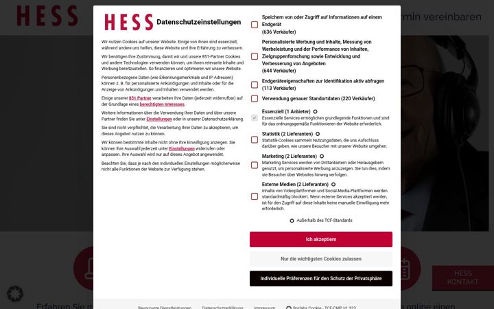 Screenshot of hess-kassel.de