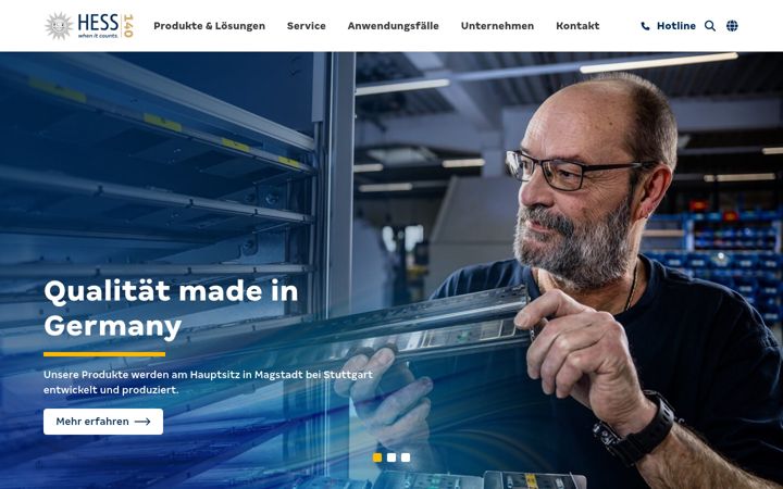 Screenshot of hess.de