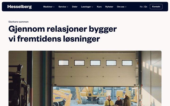 Screenshot of hesselberg.no