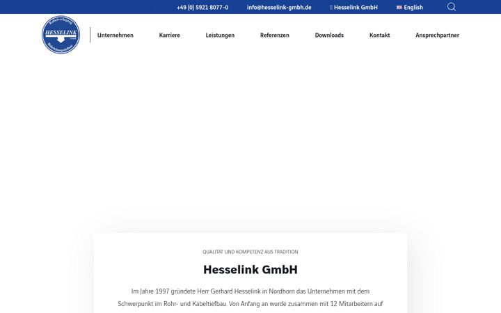Screenshot of hesselink-gmbh.de