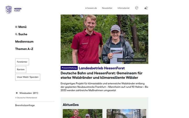 Screenshot of hessen-forst.de