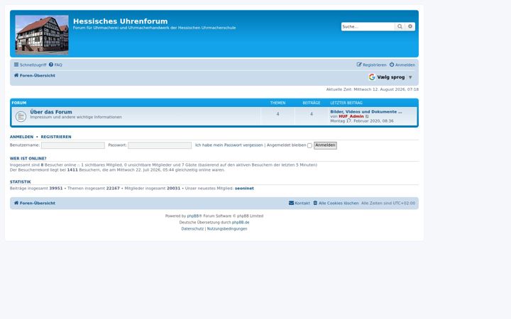 Screenshot of hessisches-uhrenforum.de