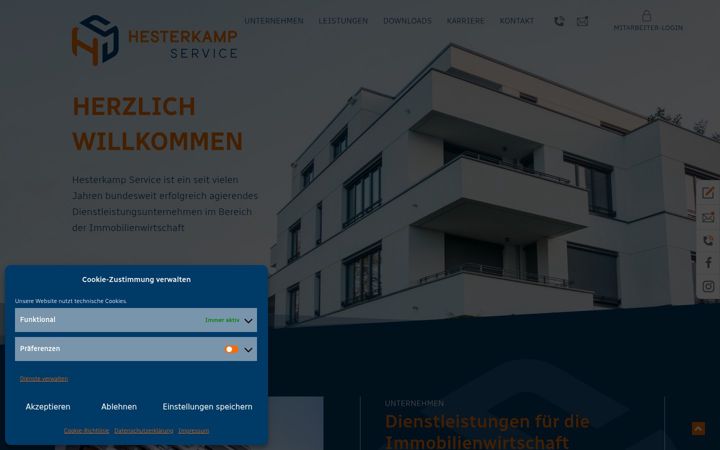 Screenshot of hesterkamp.de