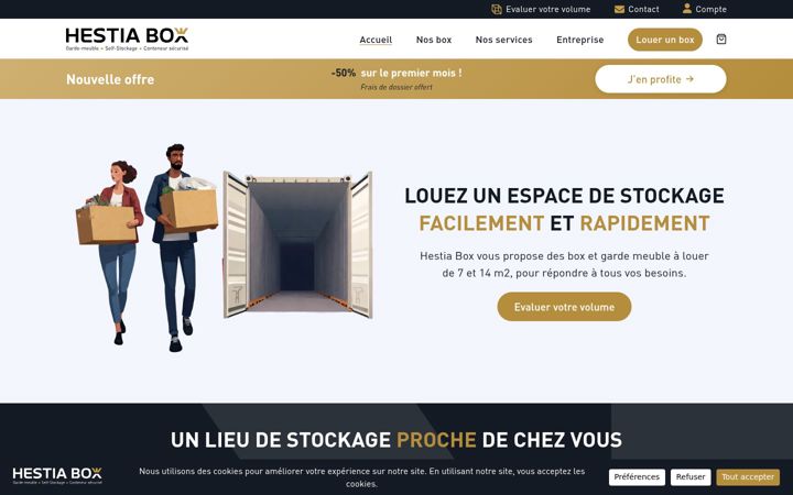 Screenshot of hestia-box.fr