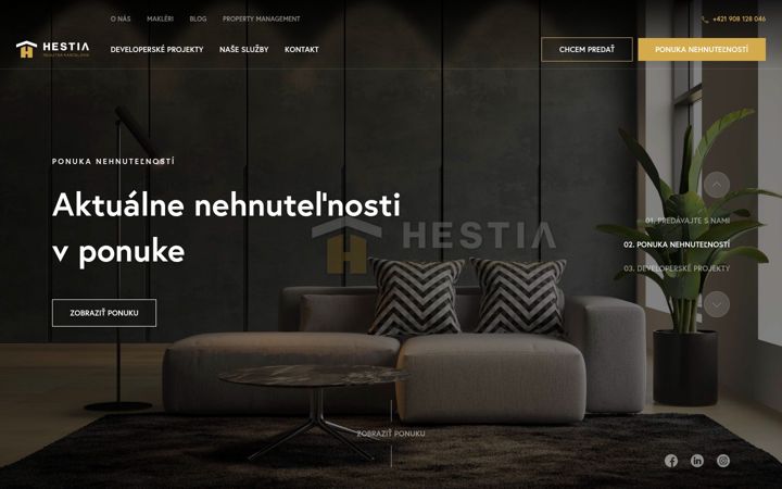 Screenshot του hestiareal.sk