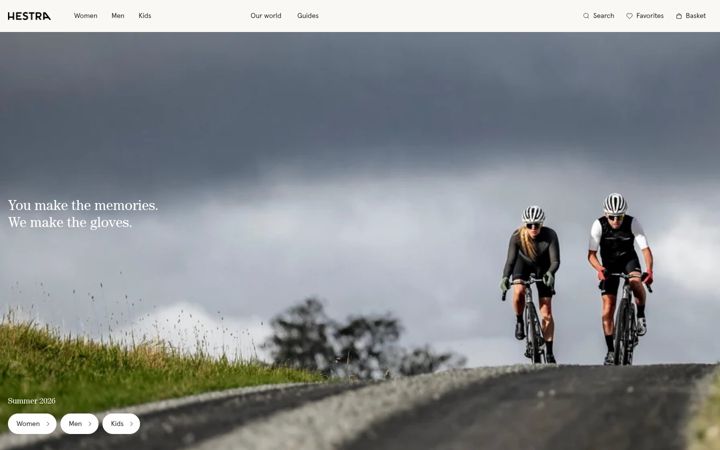 Screenshot of hestragloves.dk