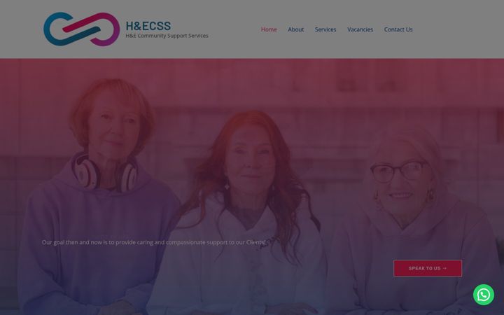 Screenshot of hesupportservices.co.uk