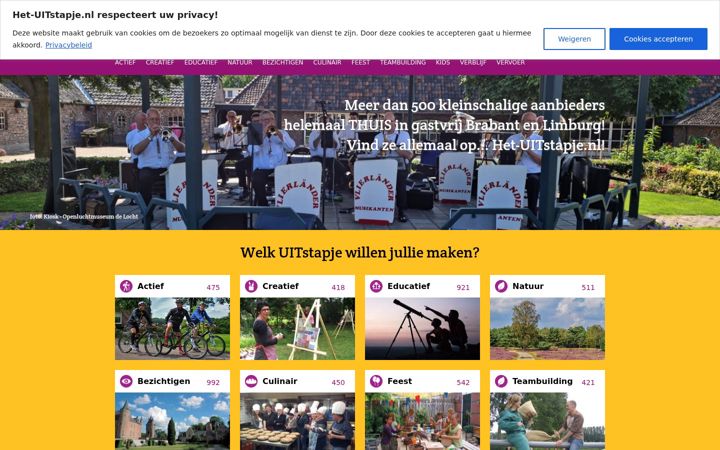 Screenshot of het-uitstapje.nl