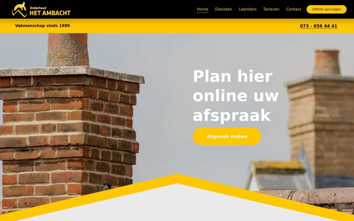 Screenshot of hetambachtonderhoud.nl