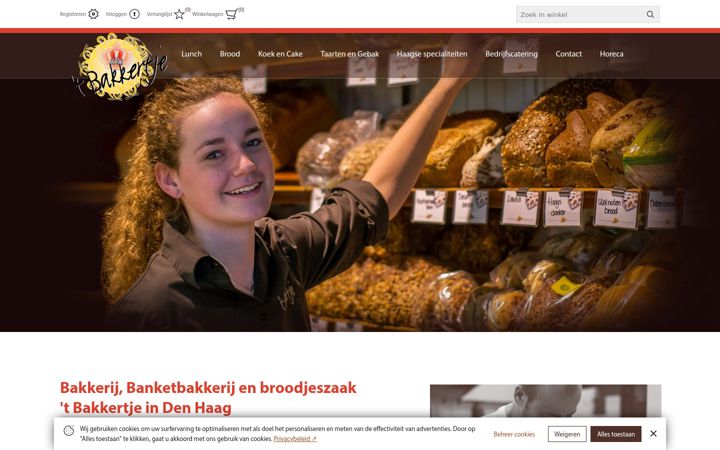 Screenshot of hetbakkertje.nl