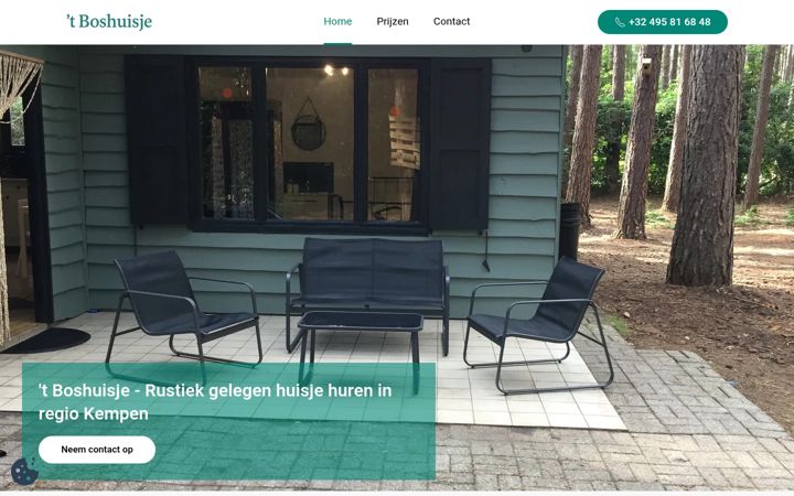 Screenshot of hetboshuisje.be