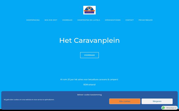 Screenshot of hetcaravanplein.nl