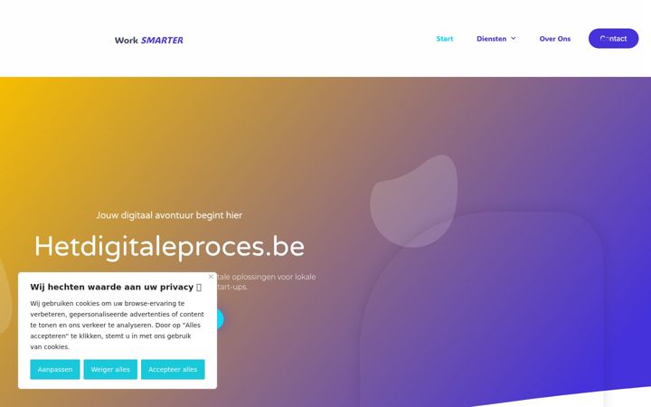 Screenshot of hetdigitaleproces.be