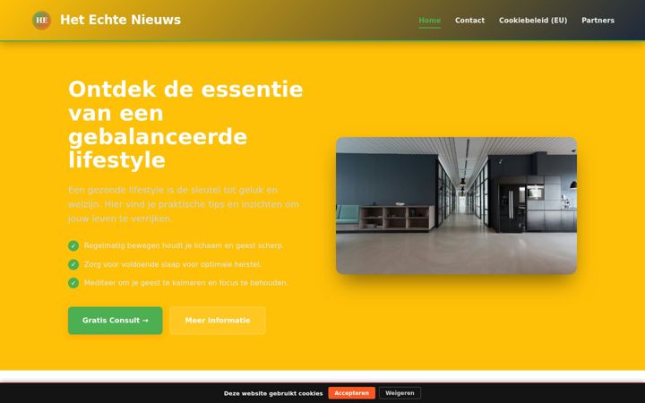 Screenshot of hetechtenieuws.be