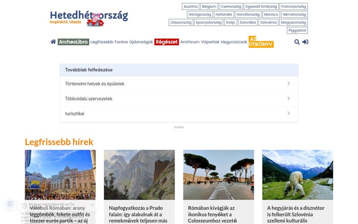Screenshot of hetedhetorszag.hu