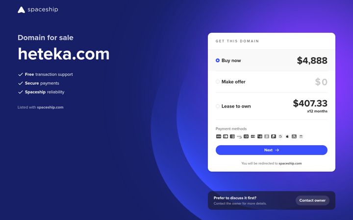 Screenshot of heteka.com